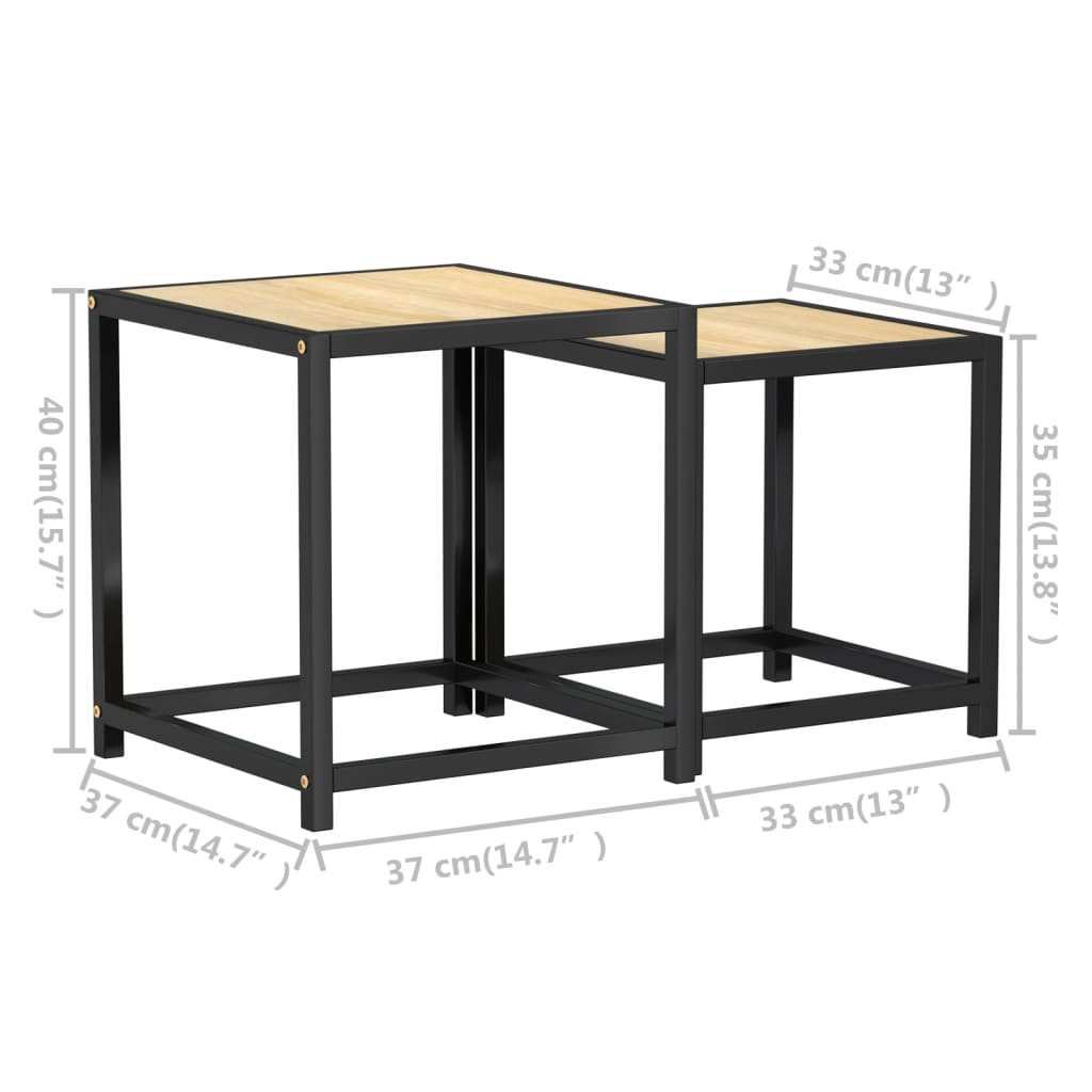 Side Tables (2 pcs) MDF Sonoma Oak