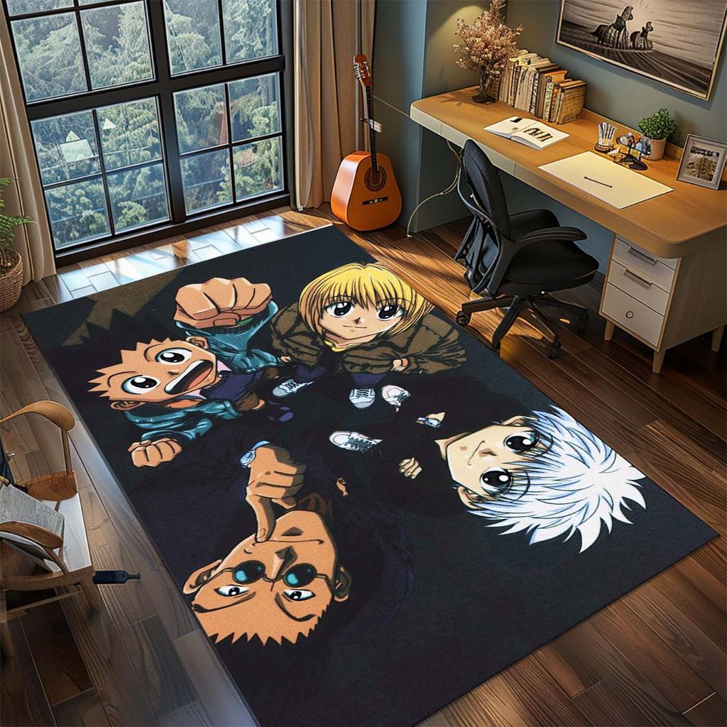 Hunter x Hunter Anime Rug Carpet Large Area Rug Non Slip Washable Floor Mat Gamer Room Bedroom Home Decor -QJY