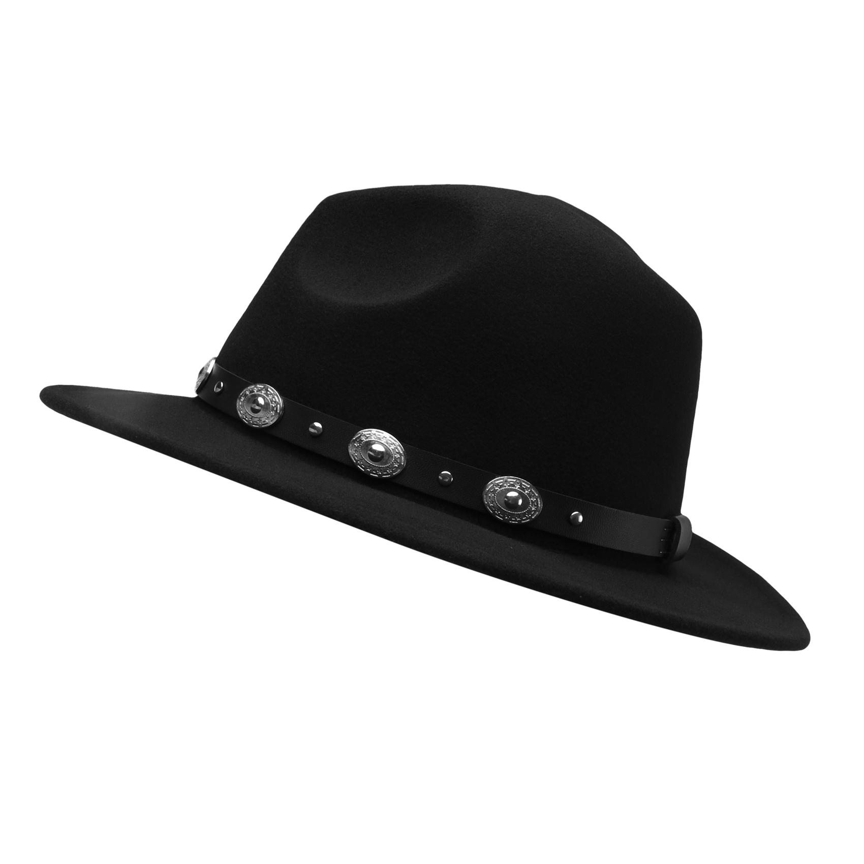 A95D-Fashion Men & Women s Felt Wide Brim Western Cowboy Hat
