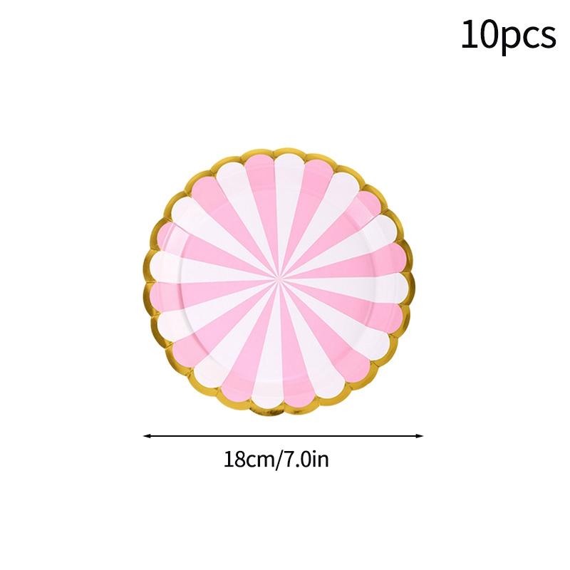 10Pcs CampingPicnic Tableware Set Disposable Paper Dishes Plate Cup Outdoor Camping Accessories Portable Cutlery