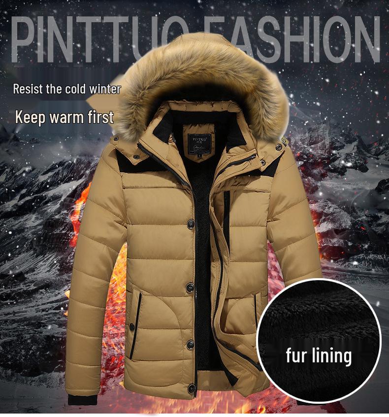 Brown Slim Fit Fleece-Lined Youth Jacket with Side Pockets - Winter Style