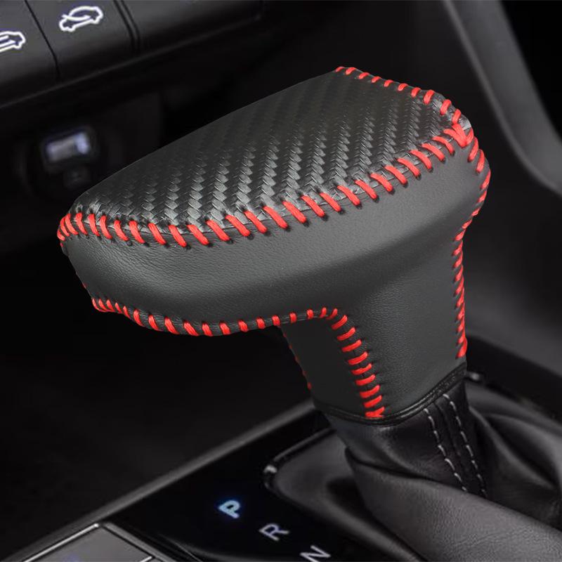 Genuine Leather Gear Shift Cover for 2021-2024 US Elantra, Santa Cruz, and Tucson