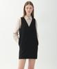 Jun By Jun K Wool Blend V-Neck Mini Dress_Black