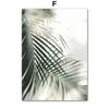 Tropické rostliny Palmové listy Bílý květ Nástěnná malbaPlátno Severské plakáty a obrazy Nástěnné obrazy pro výzdobu obývacího pokoje