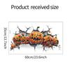 Halloween Pumpkins Wall Stickers, Creative 3D Halloween Wall Decals Peel And Stick, Removable DIY Wall Art Decor For Halloween Party Living Room Bedro