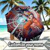 Custom Name Personalized Dragon Ball Z Print Umbrella, Auto Open Close, 8‑Rib Sturdy Frame, Commute Camping Hiking Use, Birthday Gift