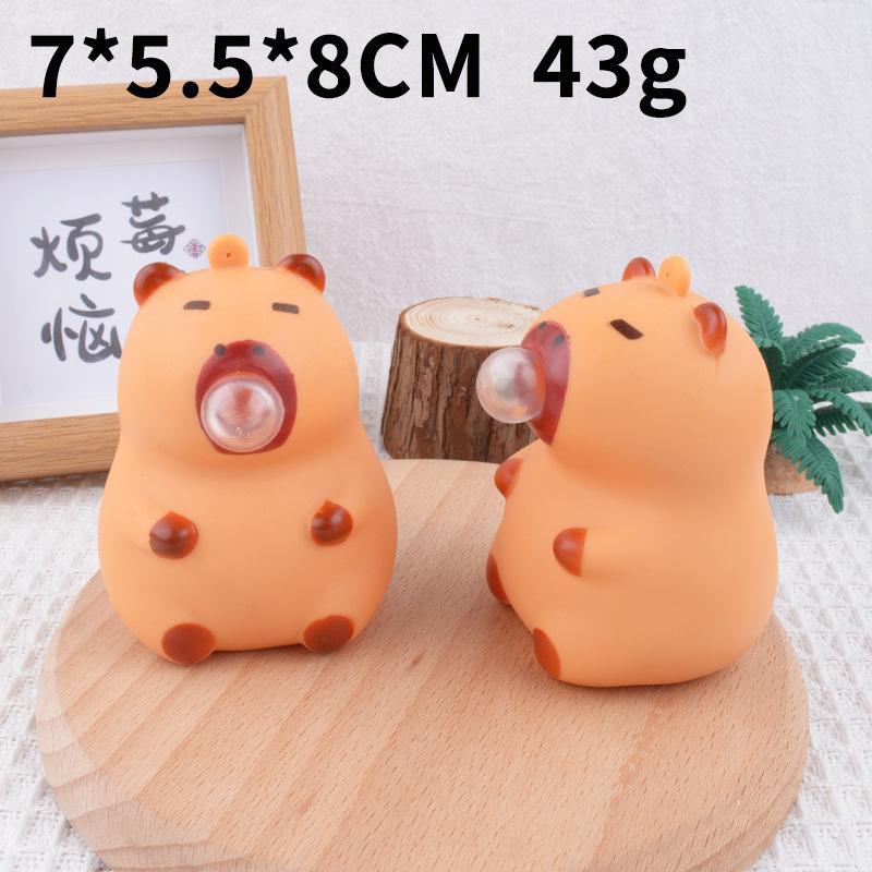 Prasátko Kapybara Fidget Mačkací Hračka Roztomilé Prasátko Mačkací Hračky Zvířátko Chrlí Bublinky Hračka na Uvolnění Stresu Narozeninové Dárky Party Suvenýr