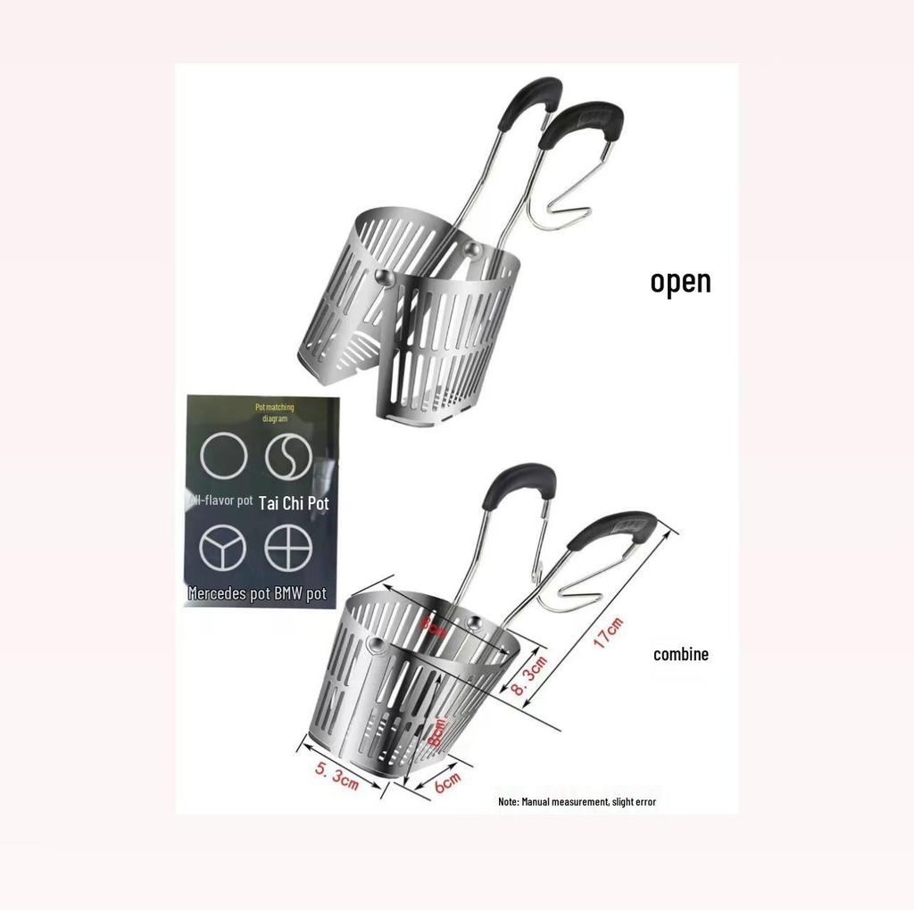 304 Stainless Steel Noodle and Soup Skimmer, Vegetable Strainer, Hot Pot Skimmer, Fine Mesh Strainer.