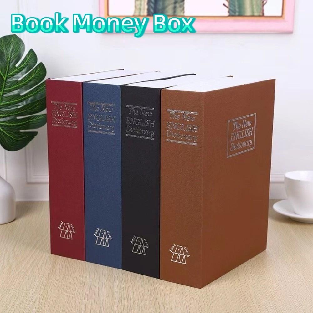 Simulation Piggy Bank with Lock Hollow Book Secret Safe Book Money Box  Valuables Storage