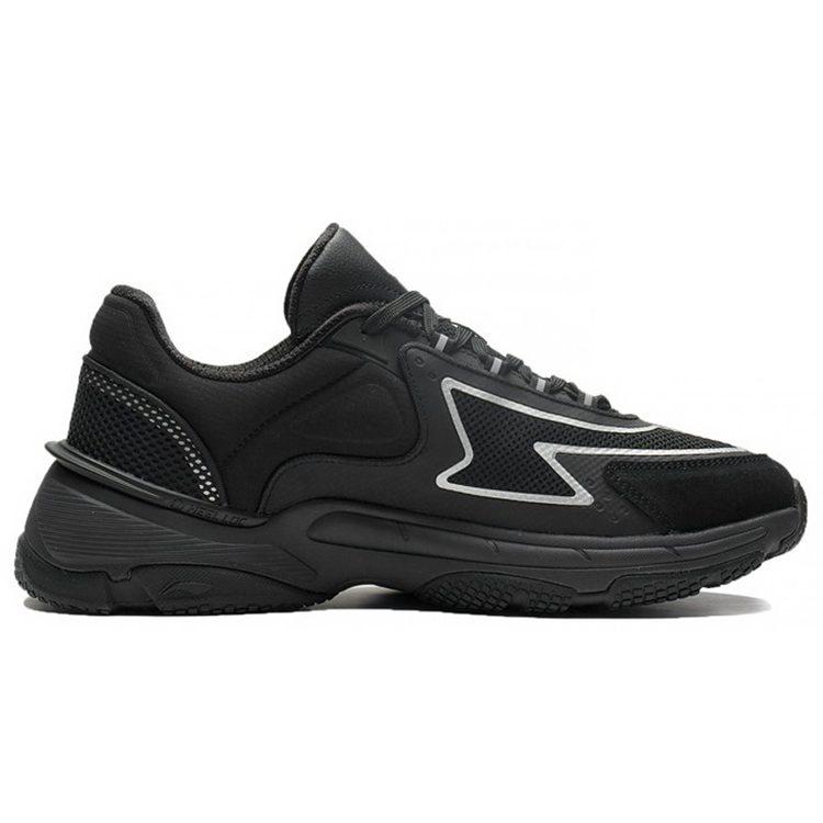 Li Ning Cushioning, Wear Resistant Low Top Casual Shoes Men's Black AGCS265-1