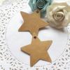50pcs Star Kraft Paper Label Wedding Christmas Halloween Party Favor Price Gift Card Tags White Black Jewelry Display Packaging