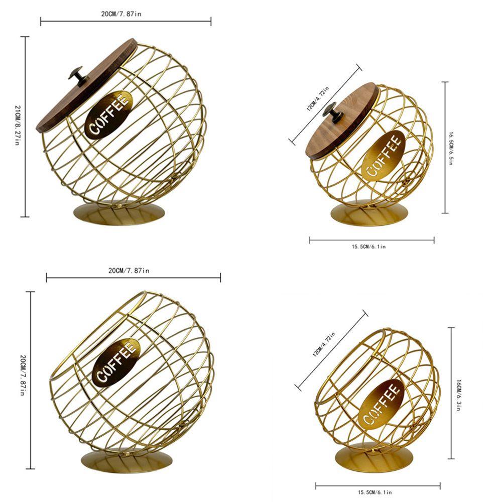 Wire Basket Coffee Pod Holder Multicolor Desktop Organizer Container Coffee Pod Organizer Cafe