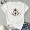 Augenaufdruck Kurzarm Unisex Klassisches T-Shirt Tops Sommer Lässig Mode