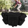 Multifunctional Fanny Pack Oxford Cloth Nylon Multi Pocketed Waist Bag for Camping Hiking Riding Traveling Black