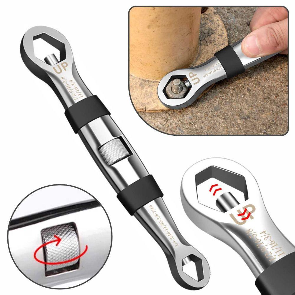 

Adjustable Hand Tool Multifunctional CR-V Wrench Set 7-19mm Spanner 23 In 1 Ratchets