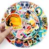 50-Piece Waterproof Cartoon Surfing Stickers for DIY Suitcases & Helmets