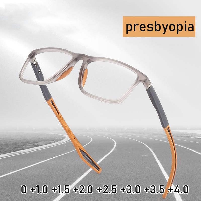 

High Quality Men Women Reading Glasses Vintage Outdoor Sports TR90 Frame Far Sight Eyewear Optical Presbyopia with Rope Diopter