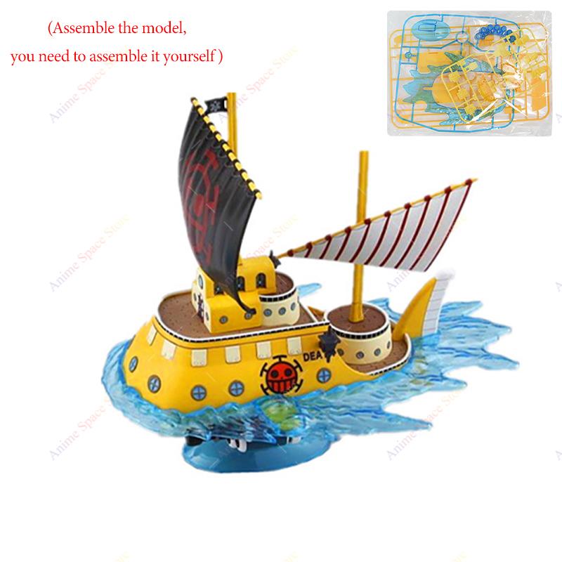 Anime One Piece Figure Luffy Thousand Sunny Going Merry Boat Pirate Ship Figurine Toys Action Figures Shanks Diy Assembly Model