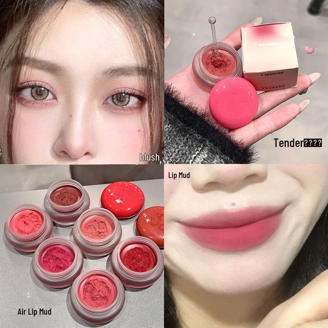 Cappuvini Velvet Matte Multi-use Cream Blush Lipstick for Students