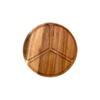 Leeseph Acacia Wood Serving Plate, Food Tray Nut Candy Bowl Fruit Storage Bread Plate Snack Tray or Home Office Decor Tray