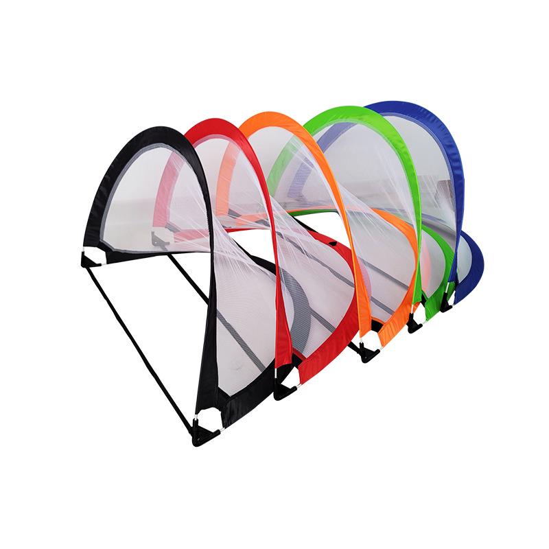 But de football portable pliable pour enfants, d'extérieur, avec filet pour s'amuser en famille