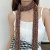 Y2K Style Long Narrow Scarves Harajuku Knitted Colorful Dot Shawl  Streetwear