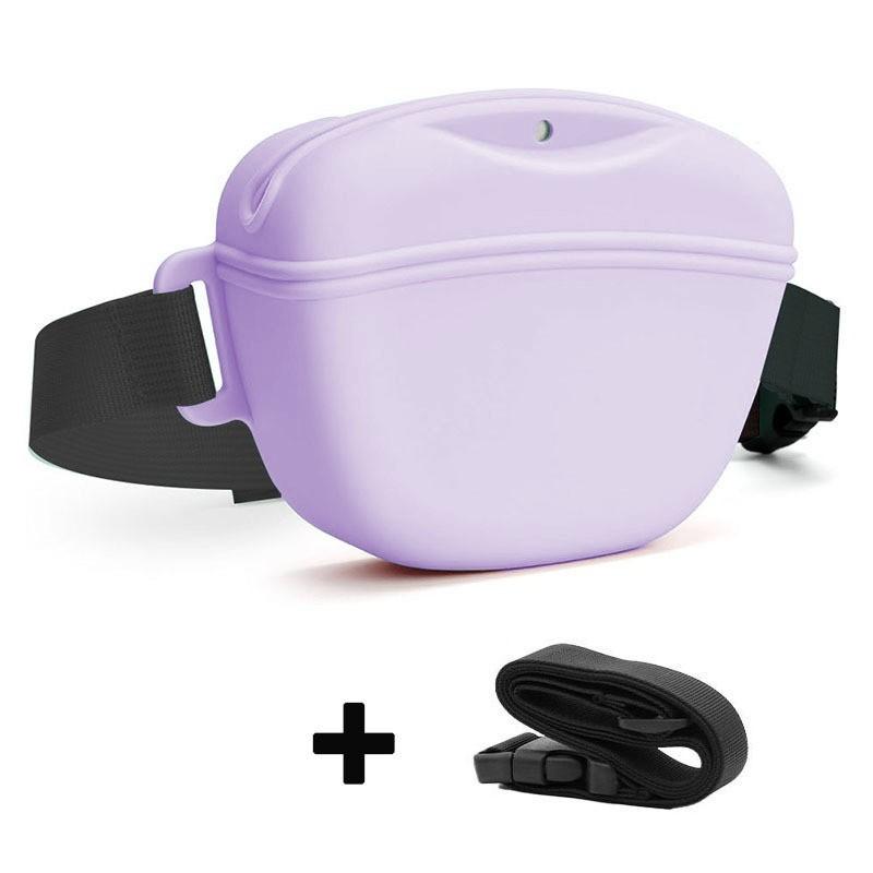 

Silicone dog training fanny pack, dog treat bag, outdoor portable belt type pet training bag, dog snack food bag фіолетовий