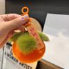Colorful Persimmon Band Soft Keychain with Lucky Blessing Plush Cute Persimmon Plush Toy Ornament PP Cotton Stuffed