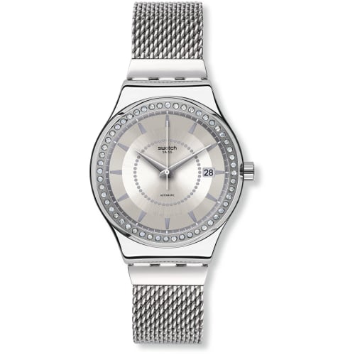 

Swatch SISTEM51 IRONY (System 51 Irony) Automatic Watch, SISTEM STALAC L (Large), YIS406GA, Officially Imported, Silver