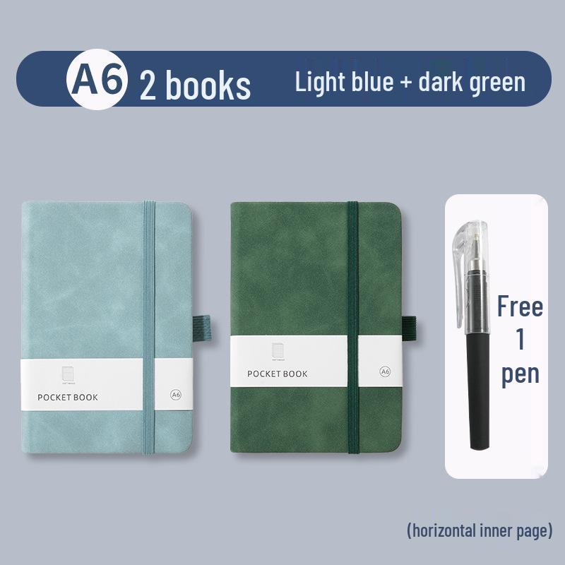 A7 Portable Leather Pocket Notebook with Elastic Band
