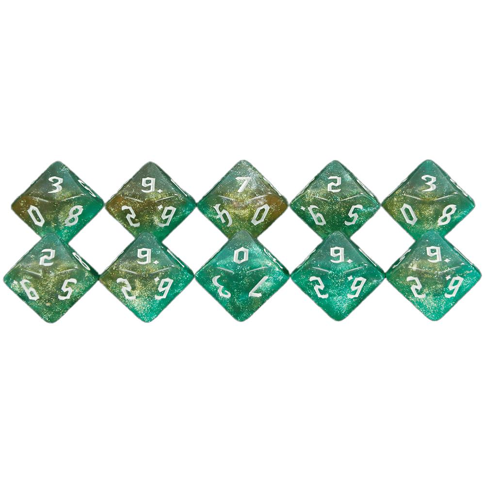 10PCS TRPG D10 Dice for DNDGame 10 Sided Games Dices Desktop Polyhedral Dice Set,as Toy Kit