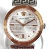 VERSACE VELW00922 medusa logo MEANDER Women's Wristwatch SS / Leather Gray Based