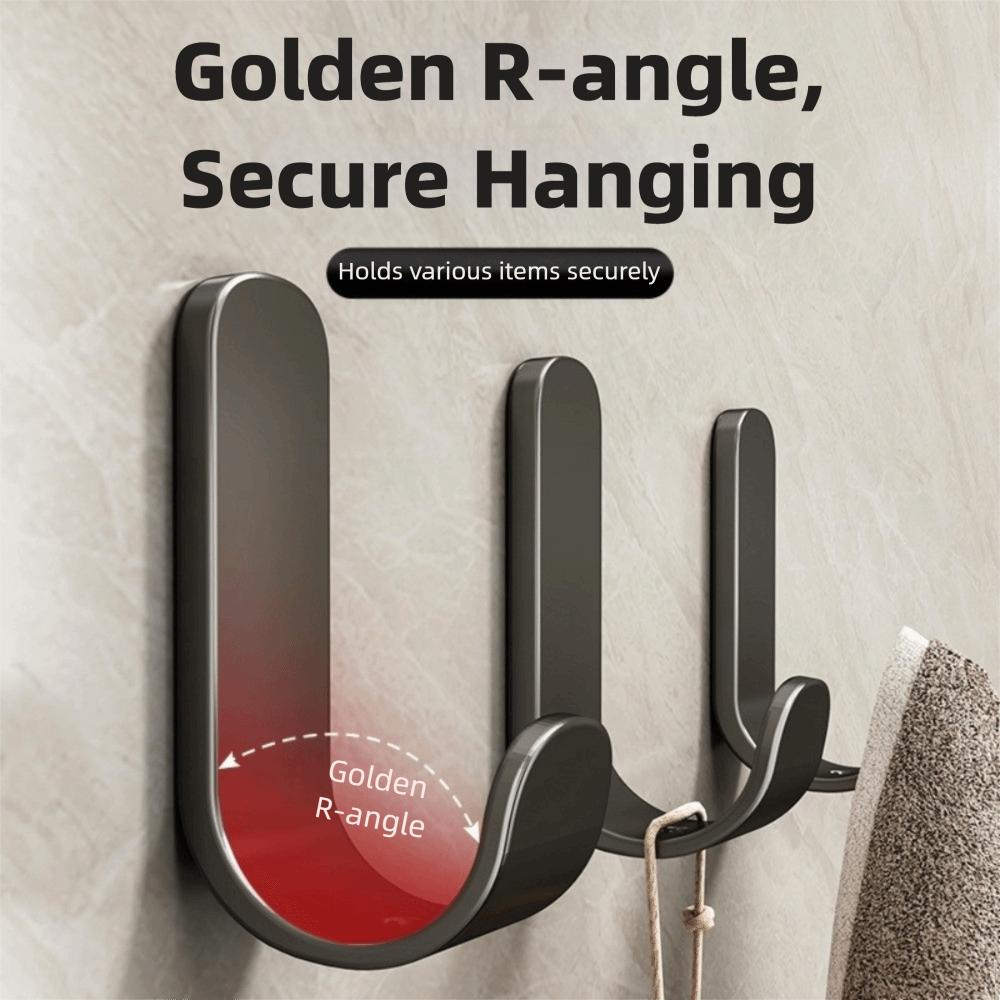 5 Pcs Strong Adhesive Wall Organizer Hook J-hook Design Waterproof Adhesive Towel Holder Rack Multi-purpose Hanging Hook