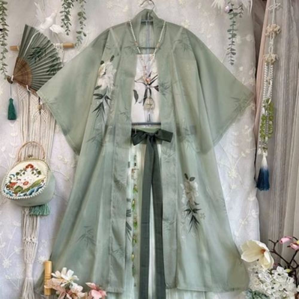 Chinese Song Dynasty Style Hanfu Women's Suit Waist-length Pleated Skirt Daily Suit