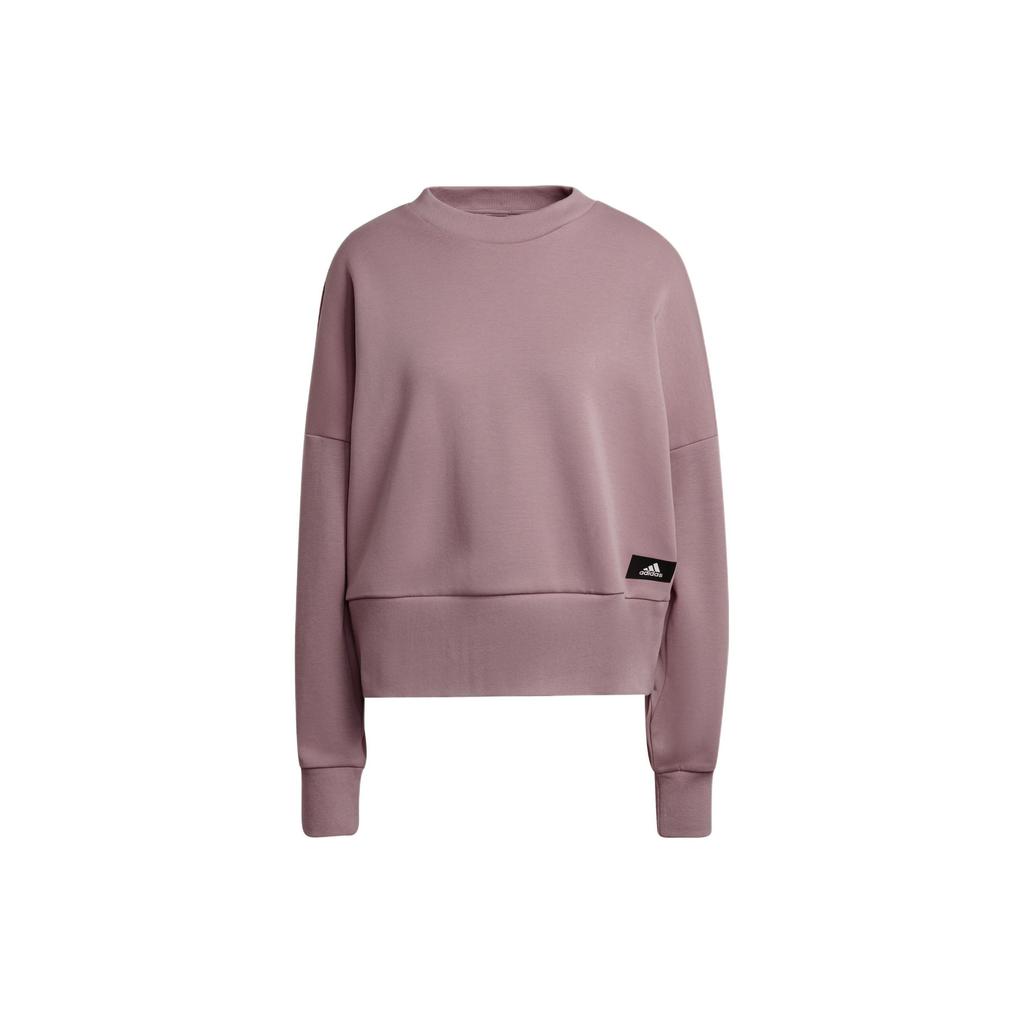 Adidas Fi 3s Crew Sweatshirt with Stripes Women Sweatshirts Purple Pink HD8998