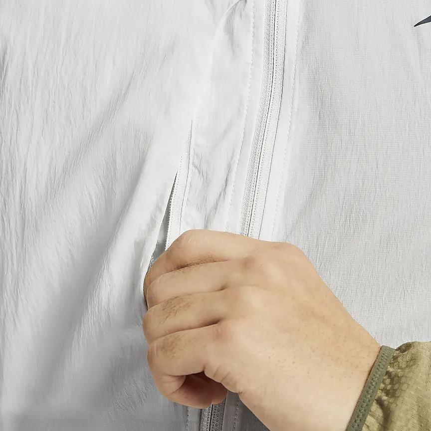 Nike Color Block Outdoor Casual Running Zip Vest Men Vests Mountain-White FN4005-121