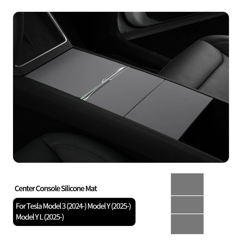 For Tesla Model Y Juniper Model 3 Highland Car Center Console Armrest Box Pad Cover Silicone Auto Interior Tuning Accessories