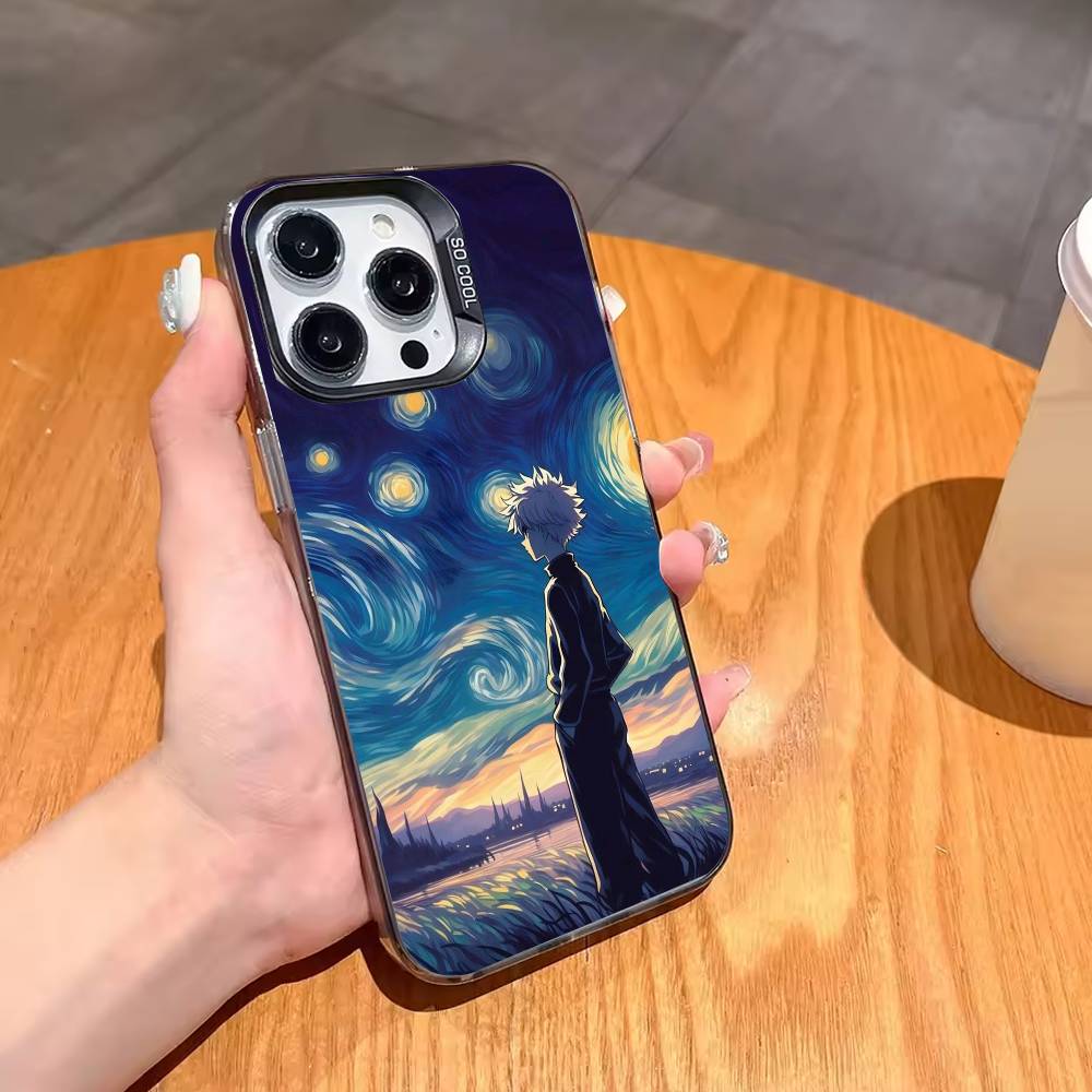 Hunter Cool K-Killua NEW Phone Case For iPhone17,16,15,14,13,12,11,Pro,MAX Gray Matte Silicone Black Cover