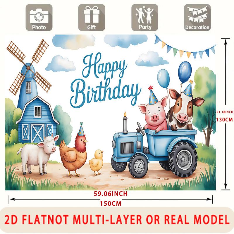 Party Backdrop Happy Birthday Birthday Photo Booth Background Wall Decor
