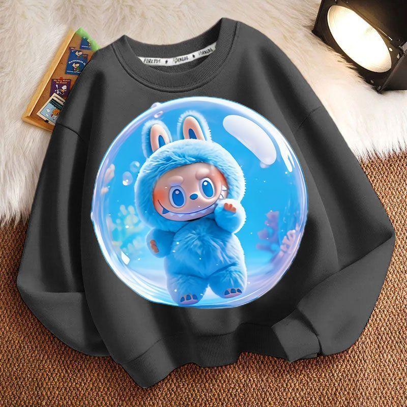 Children's Fashionable Casual Sweatshirts for Spring and Autumn, Long-sleeved Loose Sweatshirts for Boys and Girls