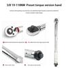 2025+ 19-110N.M Precise Torque Wrench Reversible Ratchet Key 3/8Inch Adjustable Square Drive Spanner Precise Preset Car Repair