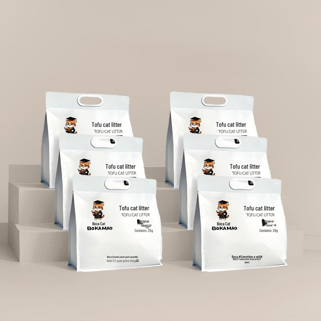 Boca Pure Tofu Cat Litter - Indoor, Dust-Free, Strong Deodorizing, Antibacterial, Instant Clump, Original Flavor