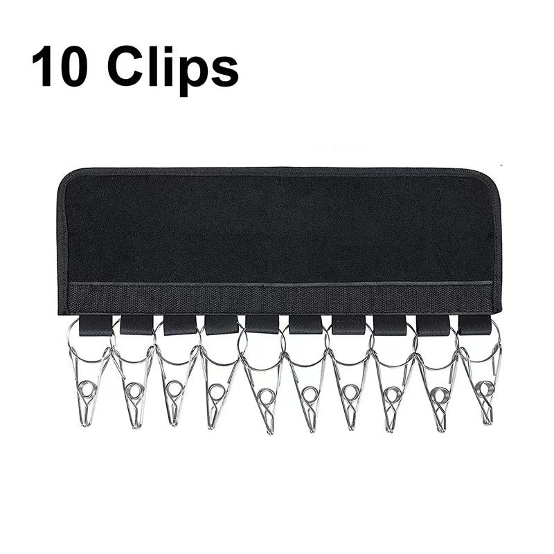 

Складная бейсбольная стойка, зажим для вешалки для полотенец, нержавеющий шкаф, бейсбольный органайзер, подвесная стойка, зажимы из нержавеющей стали, 10 зажимов чёрный