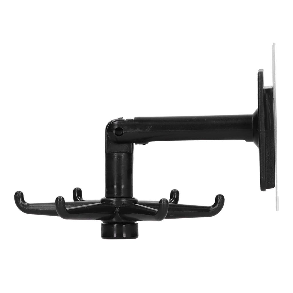 No Punch Unique Shape Hook Rotatable Storage Holder Wall Hanger for Home Bathroom(White )