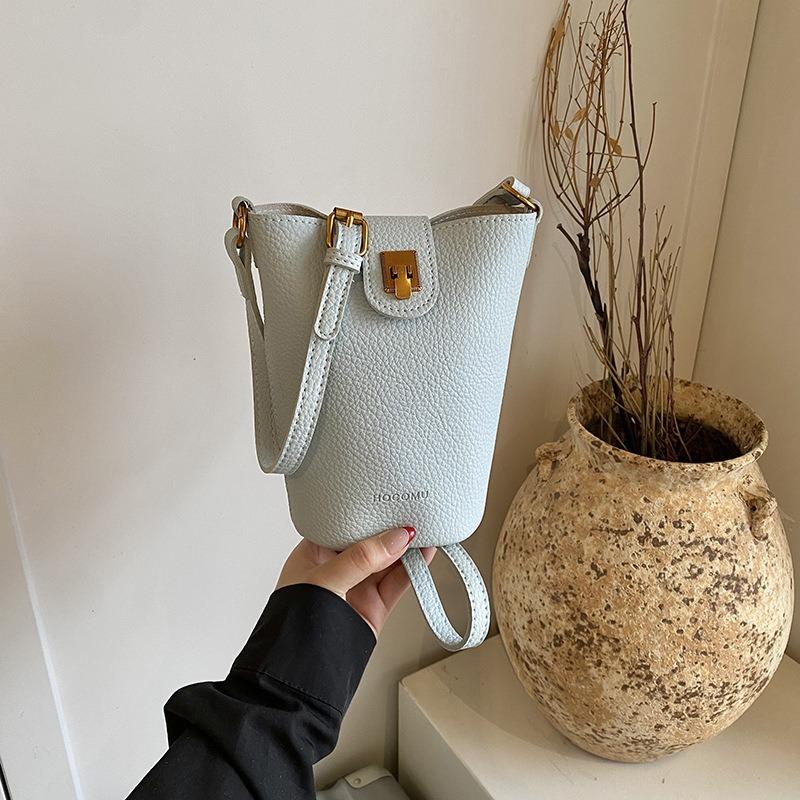 

New spring versatile casual simple high-end commuting bucket bag mobile phone messenger bag синій