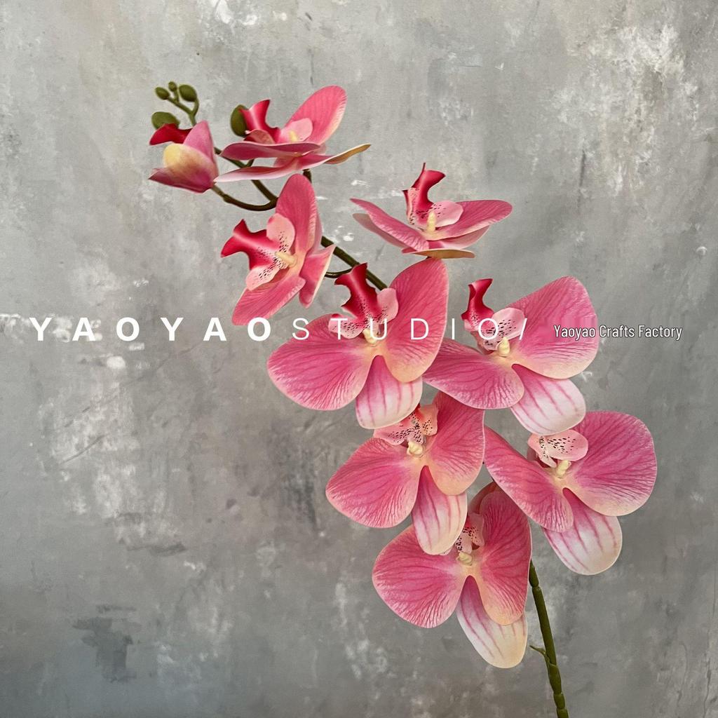 3D Printed Phalaenopsis Orchid, 9-Head Nordic Wedding & Dining Decoration, Floral Art Film Prop