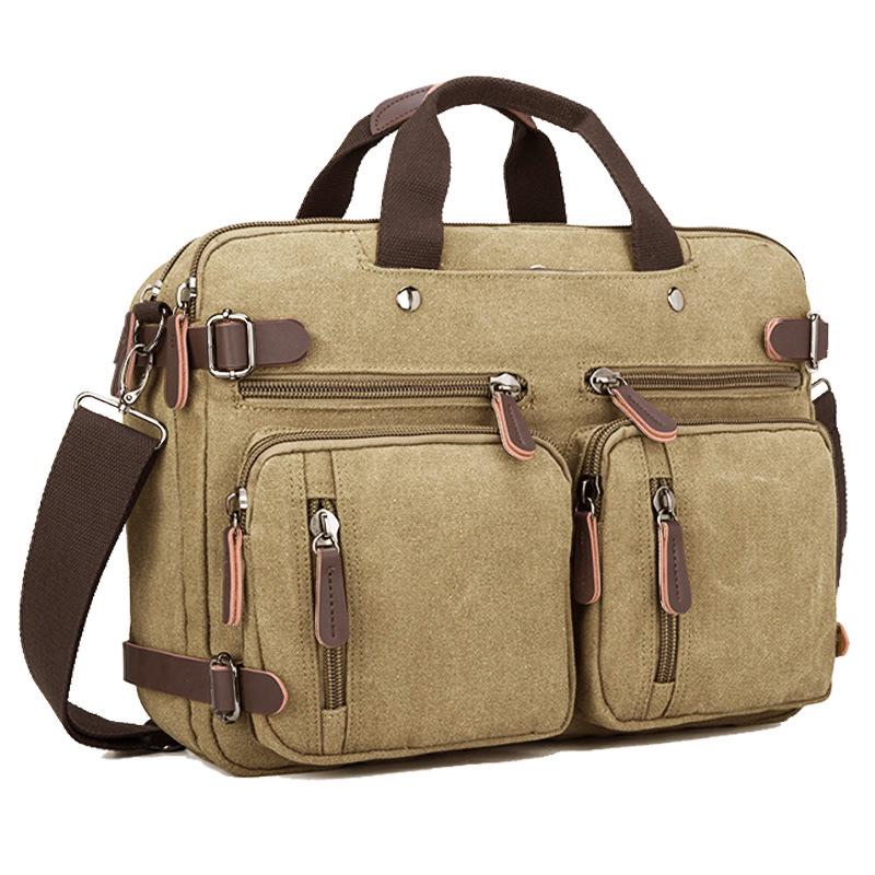 Cross-border Genuine Leather Briefcase: Multifunctional Shoulder & Travel Bag with Large Capacity for Laptop & Essentials