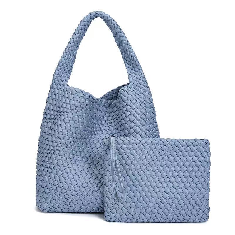 Custom Large-Capacity Woven Tote: High-End Mother-Child Bucket Bag and Underarm Basket