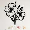 1pc Metal Wall Art Hibiscus Flower Decor for Living Room Indoor Outdoor Home Thanksgiving Birthday Party
