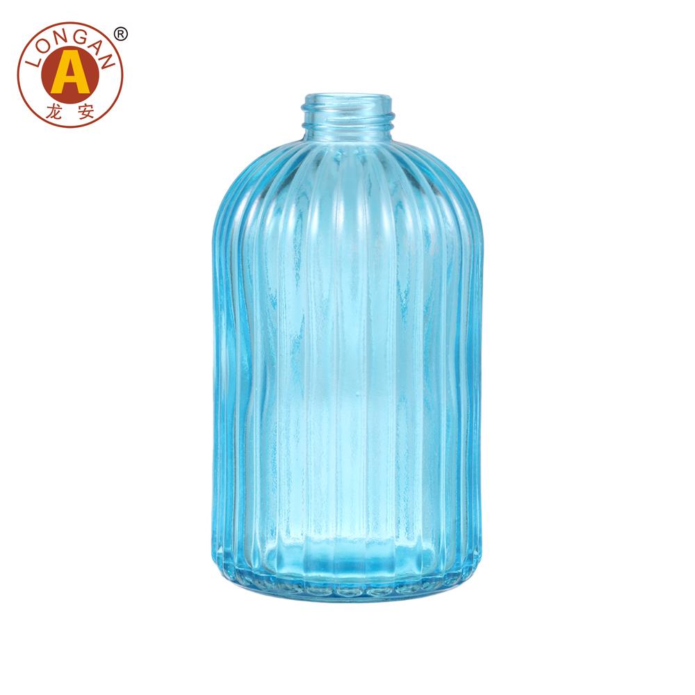 Cosmetic Packaging Commercial 14oz Pink Glass Shampoo Bottles Soap and Lotion Soap Dispenser Pump Black with Pump